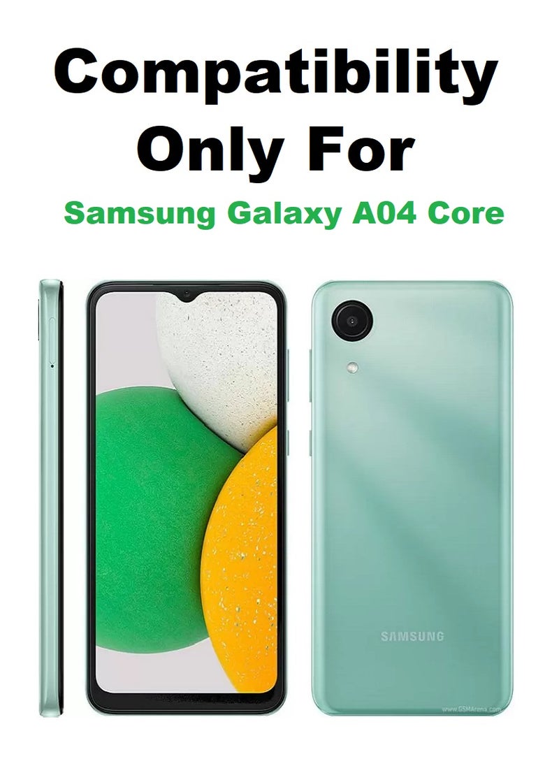 Tempered Glass Screen Protector Anti-Spy Privacy Designed For Samsung Galaxy A04 Core Full Screen Coverage And Bubble Free