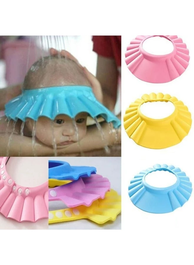 MiniMe Soft EVA Baby Bath Visor | 4‑Snap Adjustable | Yellow | Shields Eyes & Ears From Water & Shampoo | Lightweight, Flexible & Quick‑Dry | Fits 0‑6 Years | Doubles as Pool &Beach Sun Hat - Image 4