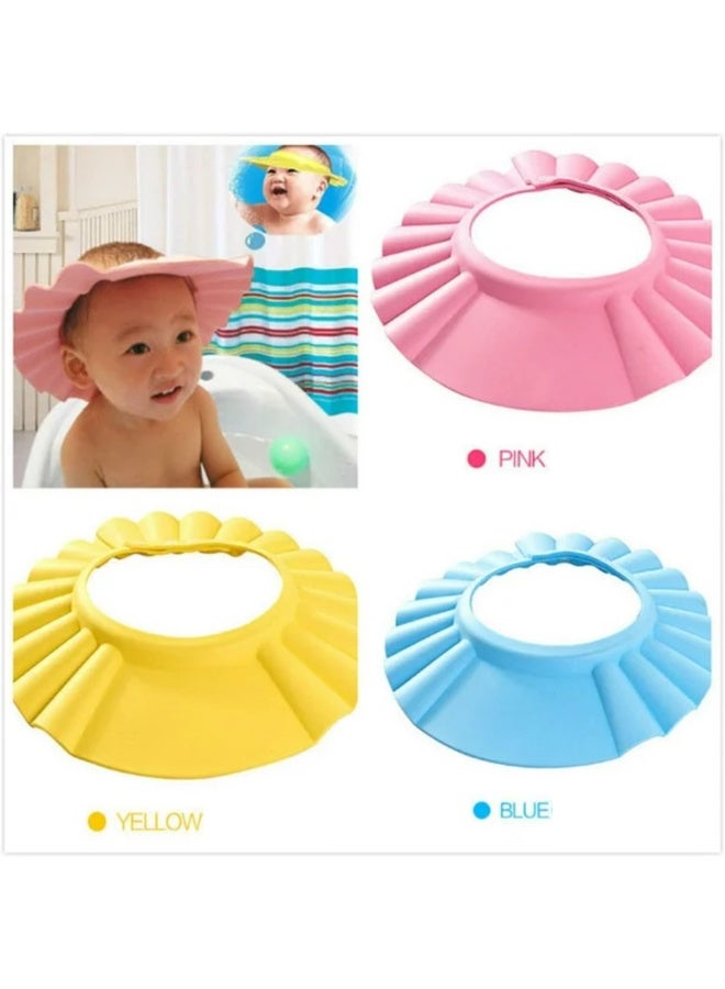 MiniMe Soft EVA Baby Bath Visor | 4‑Snap Adjustable | Yellow | Shields Eyes & Ears From Water & Shampoo | Lightweight, Flexible & Quick‑Dry | Fits 0‑6 Years | Doubles as Pool &Beach Sun Hat - Image 2