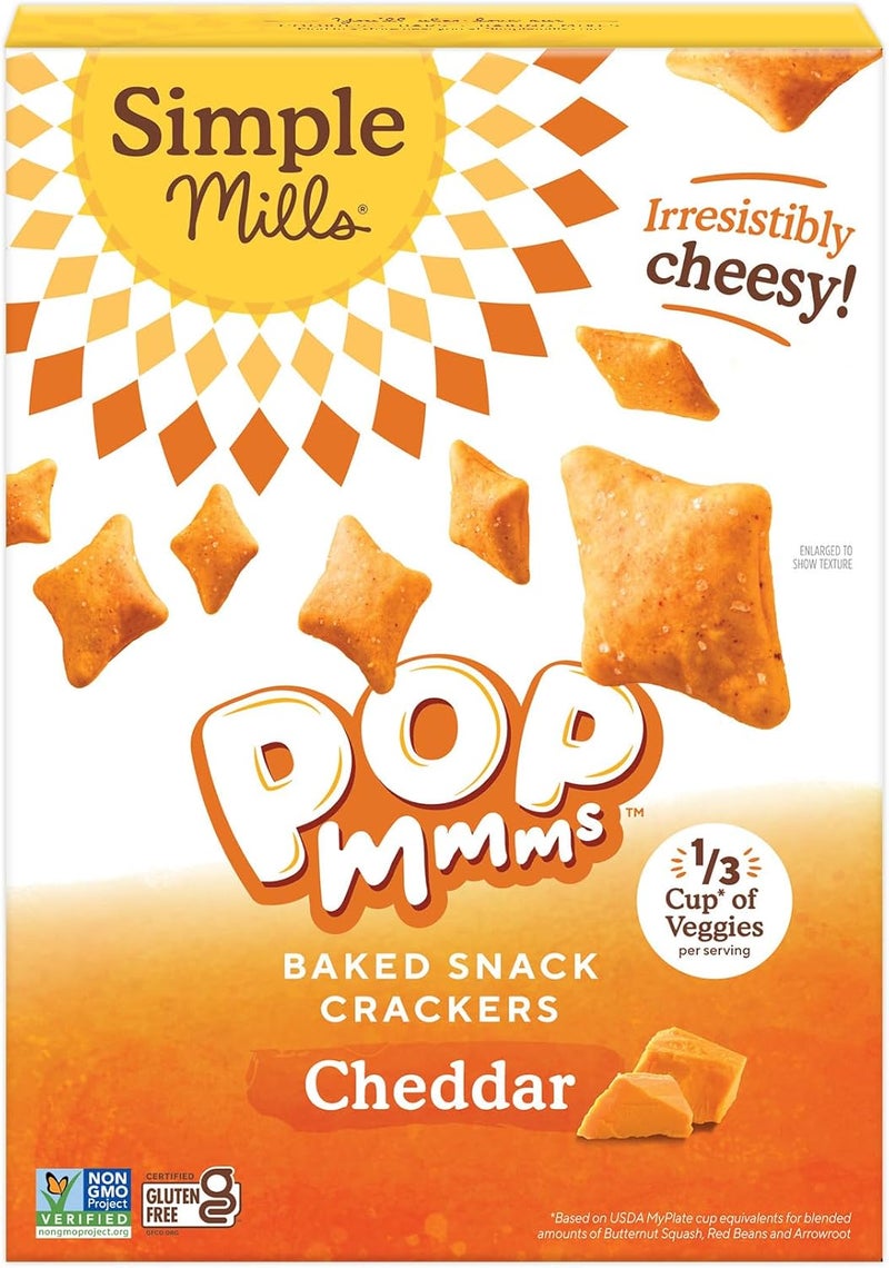 Simple Mills بسكويت سناك بالجبنة الشيدر من سيمبل ميلز - Image 1