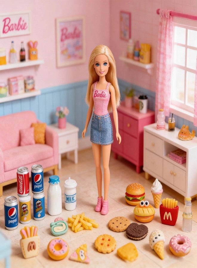 GALAOMA 100pcs Miniature Food Drink Mini Brand Bottles Soda Pop Cans Cake Ice Cream Pretend Play Kitchen Game Party Accessories Toys for 1/12 Doll House Resin Food Figures Dollhouse Kitchen Decorations - Image 4