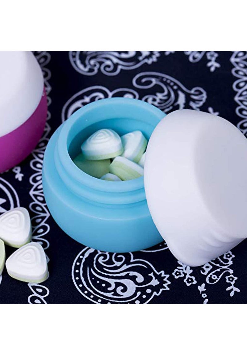 KASTWAVE Travel Containers for Toiletries Silicone Cream Jars Travel Size Containers Leakproof Travel Accessories with Lid for Cosmetic Makeup Face Body Hand Cream (4 PCS) - Image 3