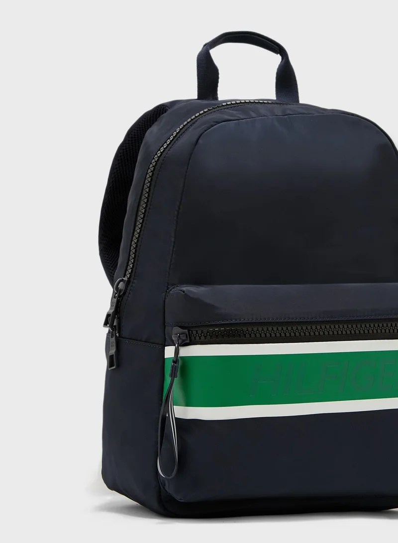 TOMMY HILFIGER Bold Logo Stripe Backpack