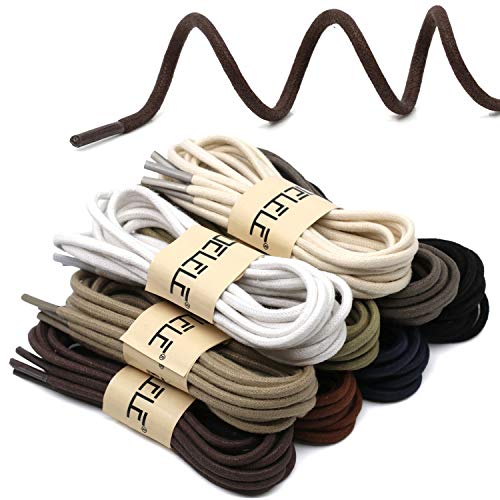 DELELE 2 Pair 24 inch Dark Brown Round Waxed Oxford Shoe Laces for Dress Shoes and Boots - Image 4