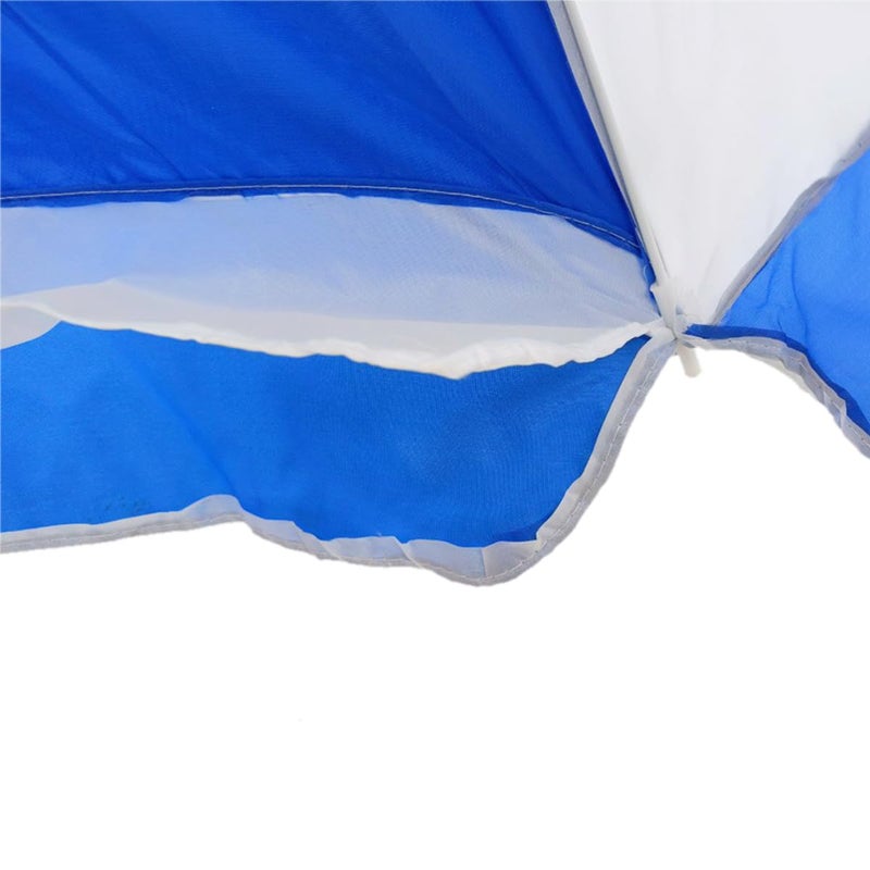 RAINPOPSON RAINPOPSON Garden Umbrella With Stand 8ft48In Outdoor Big Size for GardenShopHotelRestudent Garden Umbrella Blue White H5  - Image 4