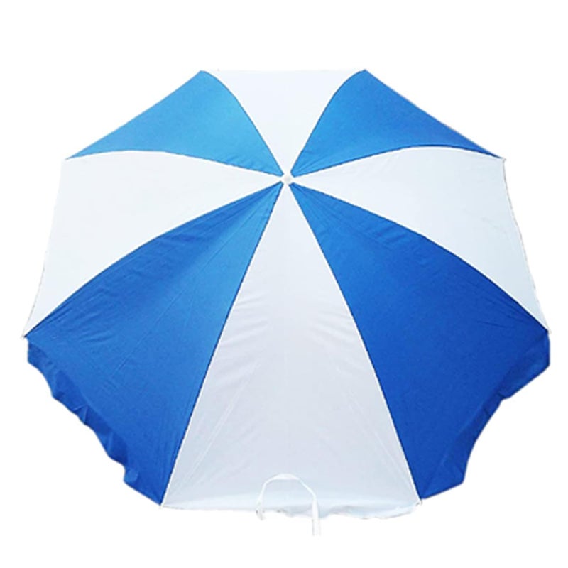 RAINPOPSON RAINPOPSON Garden Umbrella With Stand 8ft48In Outdoor Big Size for GardenShopHotelRestudent Garden Umbrella Blue White H5  - Image 3