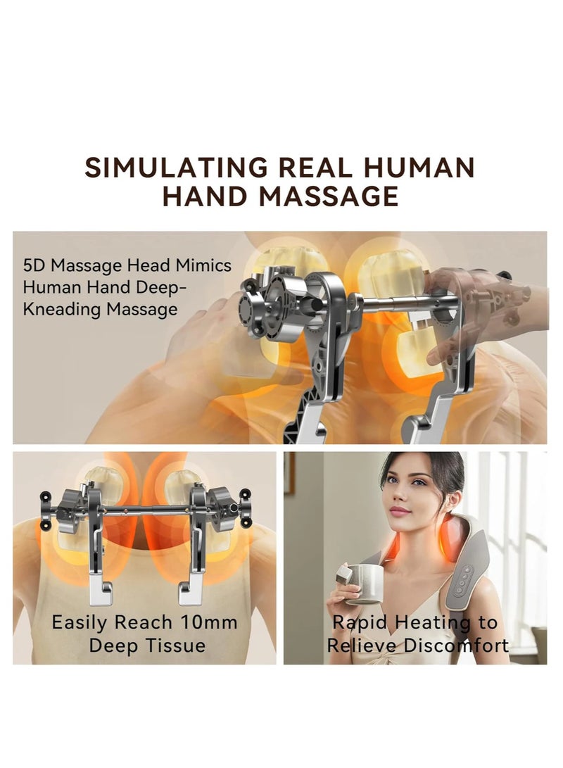 HAOHAN Mini Kneading Neck and Body Massager with Hot Compress – Portable, Hands-Free Relief for Neck, Shoulders, Back, Waist, and Legs - Image 3