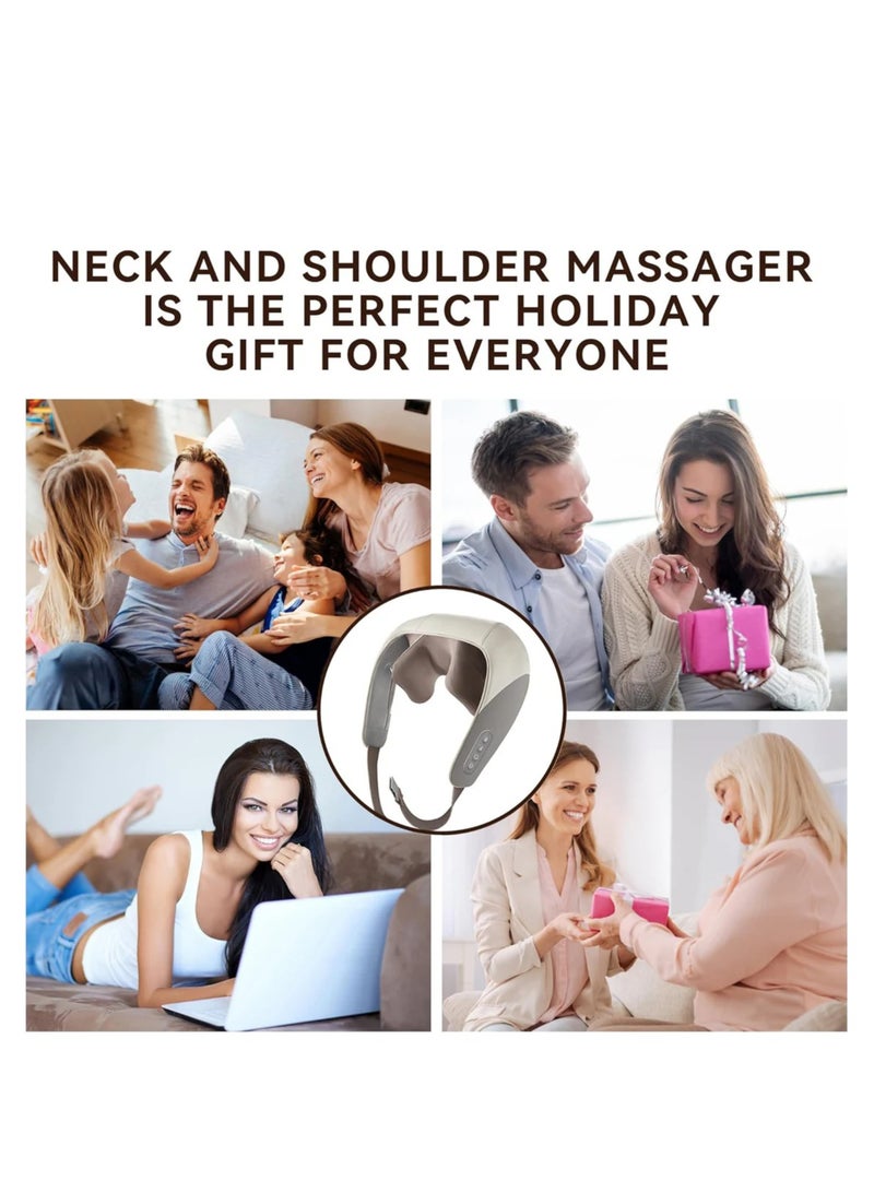 HAOHAN Mini Kneading Neck and Body Massager with Hot Compress – Portable, Hands-Free Relief for Neck, Shoulders, Back, Waist, and Legs - Image 5