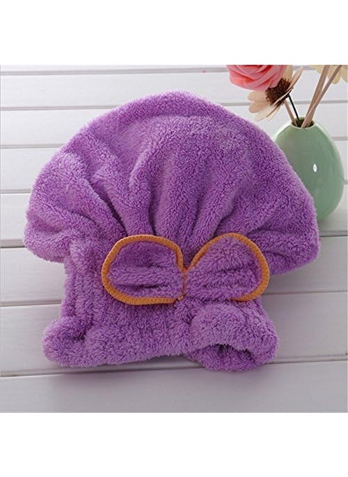 svk dream SVK DREAM Womens Girls Ladys Magic Quick Dry Bath Hair Drying Towel Head Wrap Hat Makeup Cosmetics Cap Bathing Tool Random Colour Multicolour 2  - Image 2