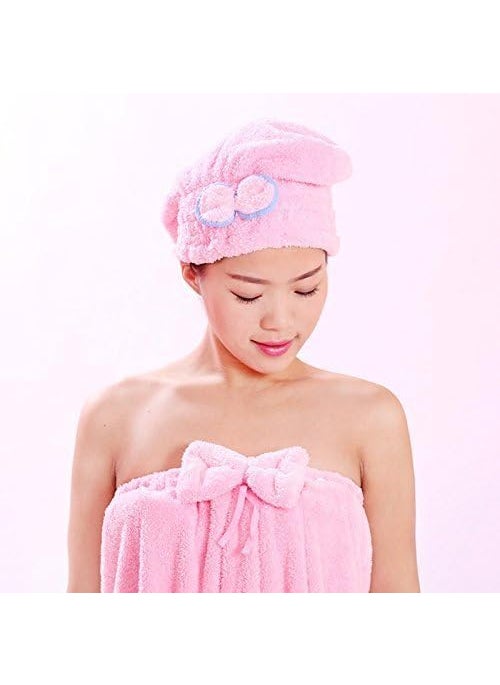 svk dream SVK DREAM Womens Girls Ladys Magic Quick Dry Bath Hair Drying Towel Head Wrap Hat Makeup Cosmetics Cap Bathing Tool Random Colour Multicolour 2  - Image 5