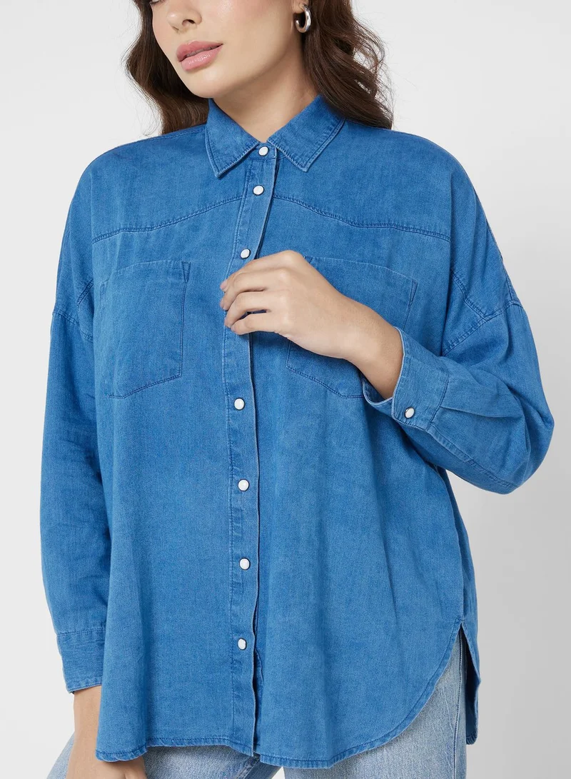 French Connection Pocket Detail Button Down Shirt