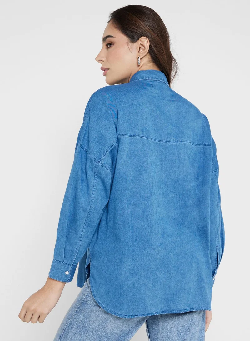French Connection Pocket Detail Button Down Shirt