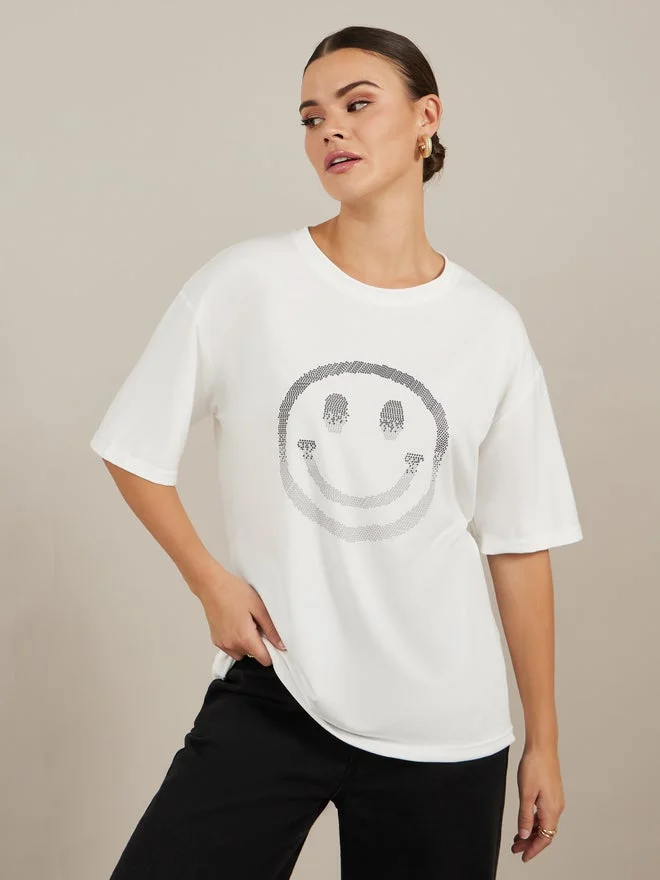 Oversized Graphic Print Short Sleeve T-Shirt