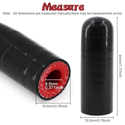 TuoLauthon 2Pcs High Temperature 4Ply Reinforced Silicone Hose Cap ID 38 Inch95mm Hose End Plug for Turbo Bypass ValveThrottle Body Water PortHeater CoreCoolant Heater Bypass Vacuum Water Port - Image 3