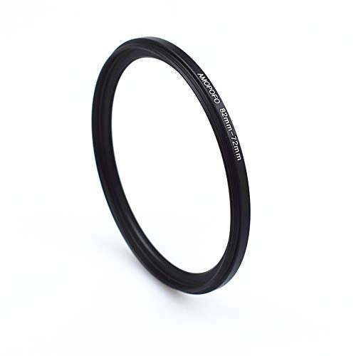 Amopofo 82mm to 72mm Step-Down Rings Lens Filters Ring Compatible with UV,ND,CPL,Made of CNC Machined Metal with Matte Black Electroplated Finish,All 82mm Camera Lenses & 72mm Accessories - Image 1
