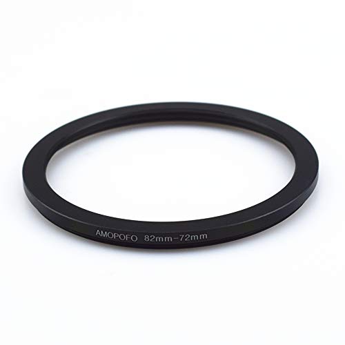 Amopofo 82mm to 72mm Step-Down Rings Lens Filters Ring Compatible with UV,ND,CPL,Made of CNC Machined Metal with Matte Black Electroplated Finish,All 82mm Camera Lenses & 72mm Accessories - Image 3