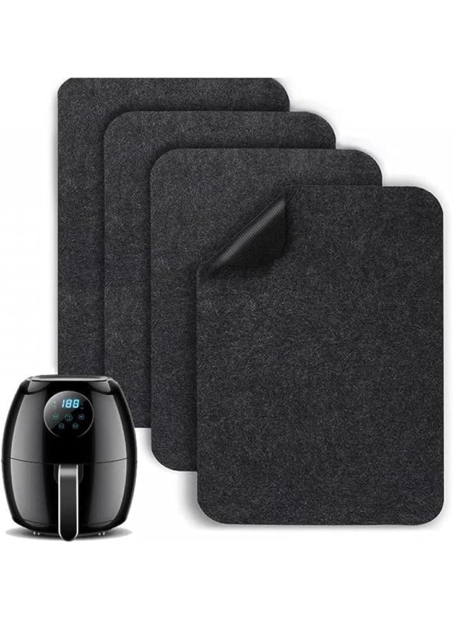 Goodern Heat Resistant Mat for Air Fryer,4PCS Air Fryer Mat with Sliding Function Kitchen Countertop Protectors Reusable Non-slip Waterproof Washable Silicone Mat for Air Fryer Coffee Maker Microwave - Image 1