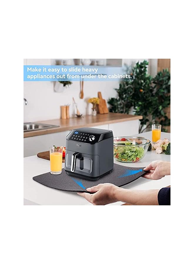 Goodern Heat Resistant Mat for Air Fryer,4PCS Air Fryer Mat with Sliding Function Kitchen Countertop Protectors Reusable Non-slip Waterproof Washable Silicone Mat for Air Fryer Coffee Maker Microwave - Image 3