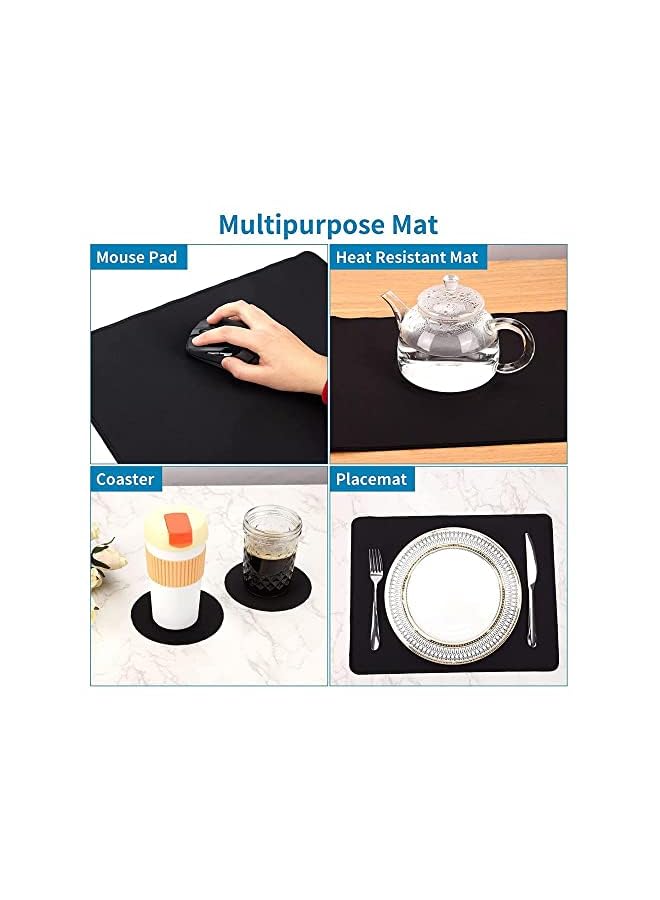 Goodern Heat Resistant Mat for Air Fryer,4PCS Air Fryer Mat with Sliding Function Kitchen Countertop Protectors Reusable Non-slip Waterproof Washable Silicone Mat for Air Fryer Coffee Maker Microwave - Image 5