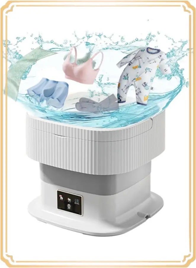 APEX 10L Folding Automatic Water Refill Shoes Washing Machine Portable Turbine Washer - Image 1