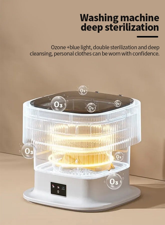 APEX 10L Folding Automatic Water Refill Shoes Washing Machine Portable Turbine Washer - Image 3