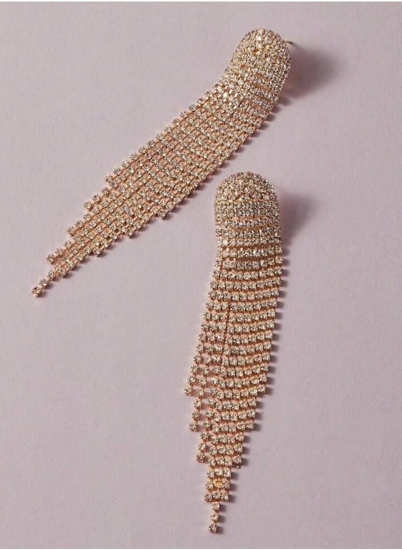 Equal - Stylish & Trendy Zirconia Drop Earrings For Women - Image 1
