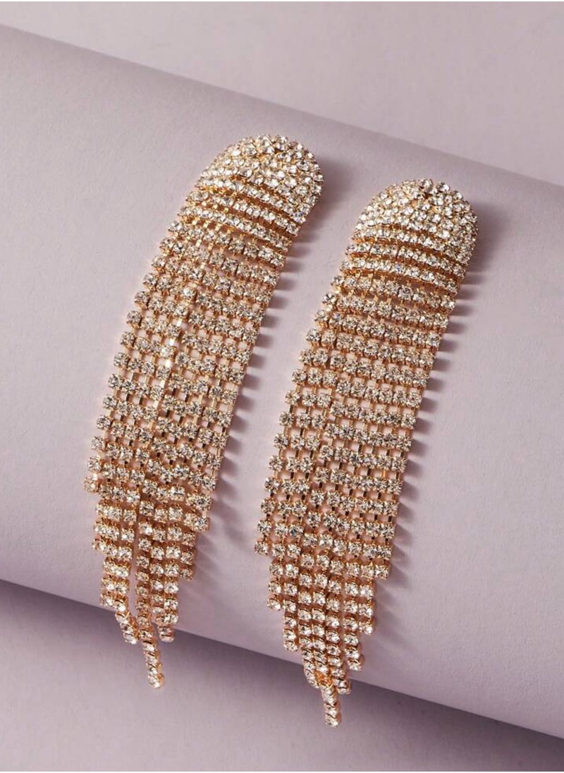 Equal - Stylish & Trendy Zirconia Drop Earrings For Women - Image 1