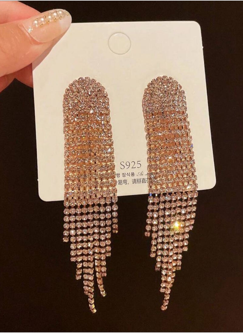 Equal - Stylish & Trendy Zirconia Drop Earrings For Women - Image 1