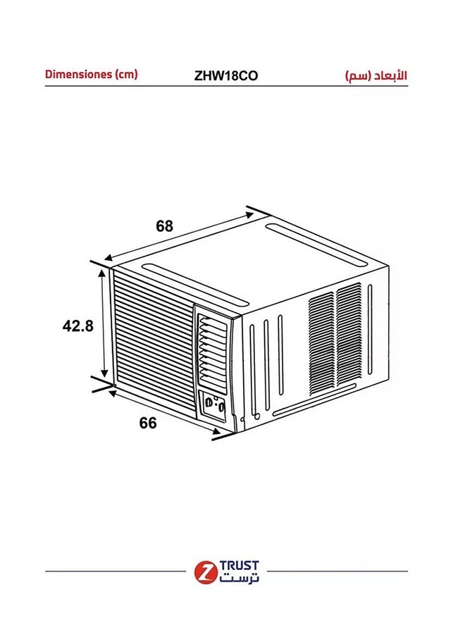 Ztrust - Window AC 18000 BTU Cold 1.8 Ton White ZHW18CO - Image 1