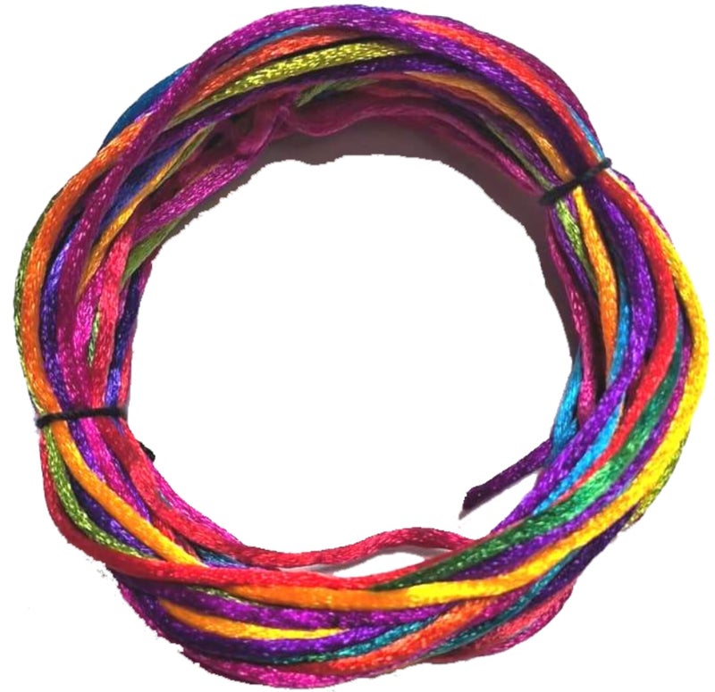 Gellon 20 Meter Multicolor Kalawa, Moli, Mauli, Kalava – Thread Roll – Sacred Thread Shudh Dhaga Multicolor Color Malai Dori – Raksha Sutra for Kids Men & Women – Dora for Nazar Battu Bracelet - Image 2