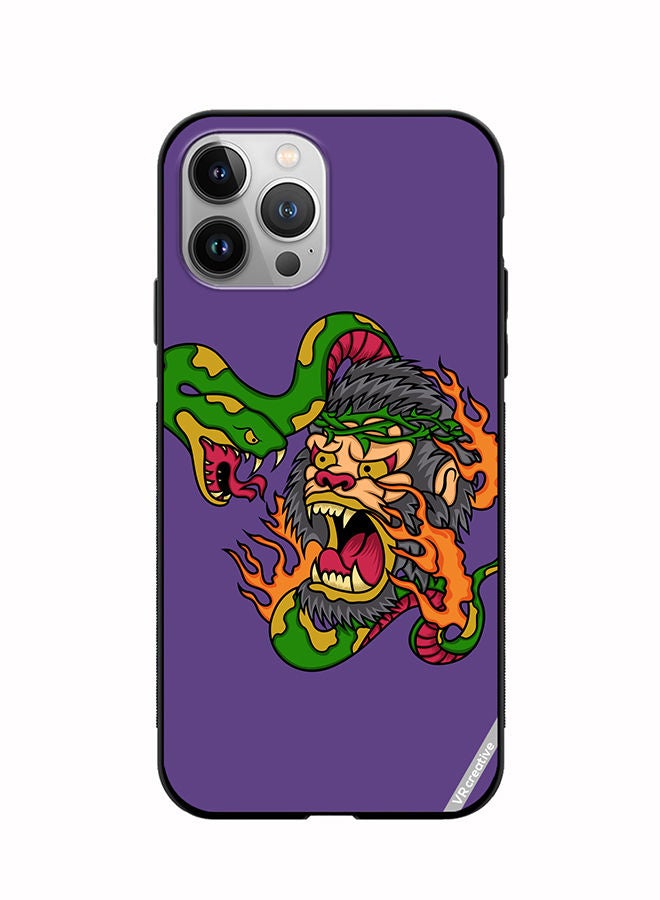 VR CREATIVE Protective Case Cover For Apple iPhone 11 Pro King Kong Vs Snake Design Multicolour - Image 1