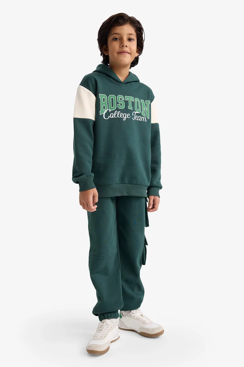 ديفاكتو New Regular Fit Printed Hooded Sweatshirt