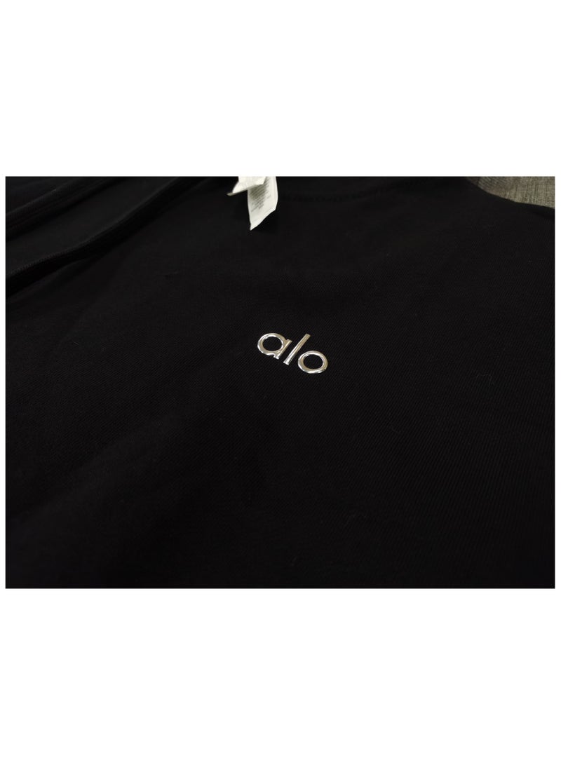 Alo Yoga هودي ألو سترة نسائية بأكمام طويلة علوية رياضية بغطاء رأس بدلة رياضية - Image 2