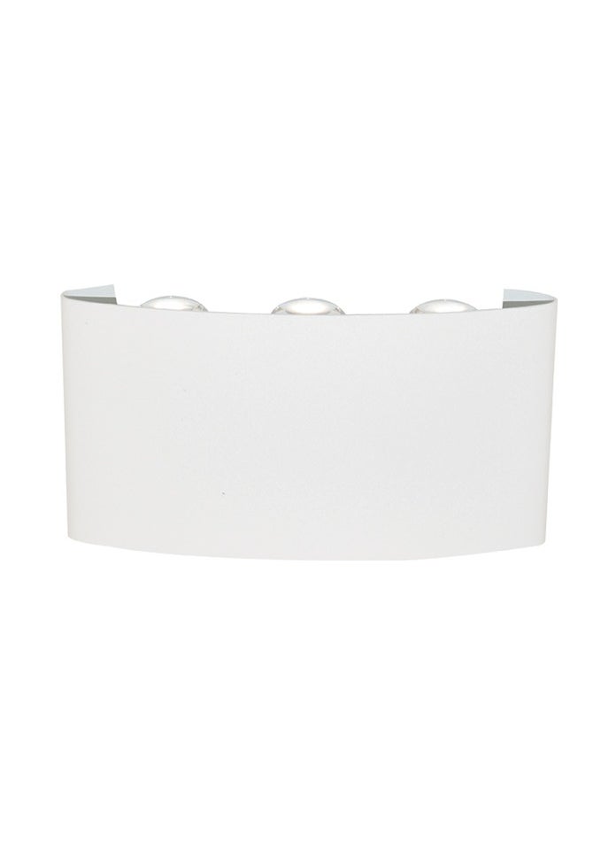 MODI 6*2W Modern LED Warm White Wall Light , IP65 Waterproof, 1100lm, Up & Down Lighting - White  - Image 4