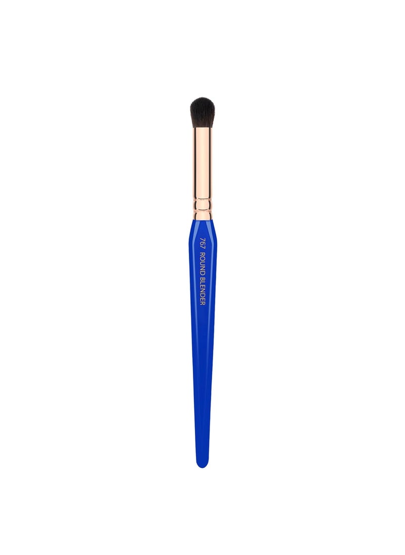 Bdellium Tools Bdellium Tools Professional Makeup Brush - Golden Triangle 767 Round Blender - With All Vegan and Soft Synthetic Fibers, For Blending & Smoothing (Blue, 1pc) 