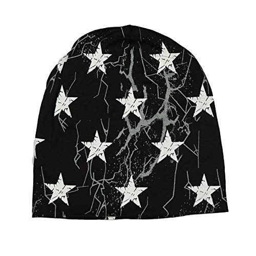 iSWEVEN Cotton Slouchy Beanie and Skull Cap for Summer, Winter, Autumn & Spring Season, Can be Used as a Helmet Cap Too - Free Size (7008A, Black) - Image 3