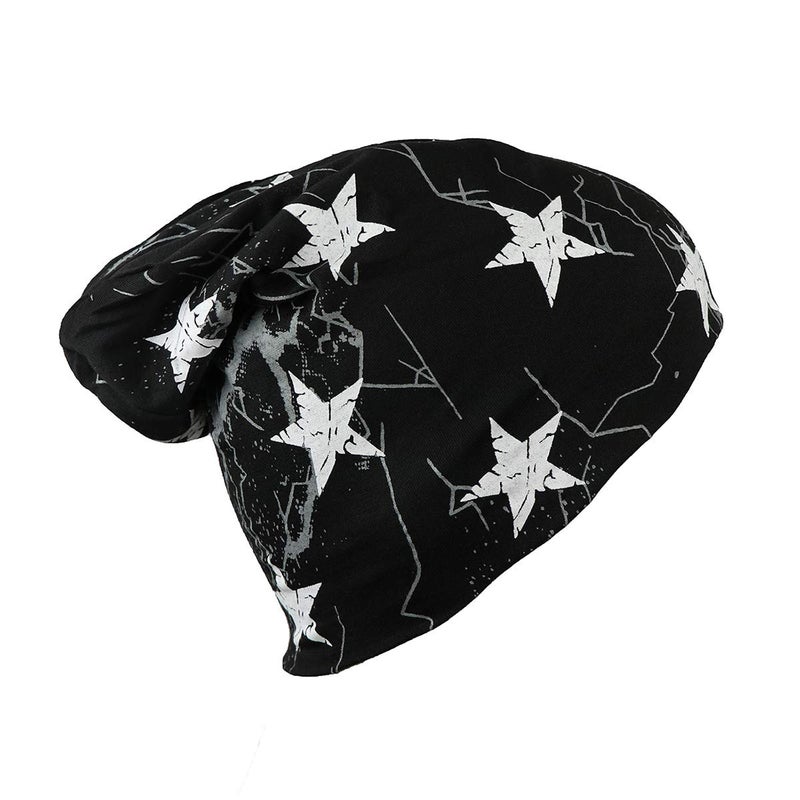 iSWEVEN Cotton Slouchy Beanie and Skull Cap for Summer, Winter, Autumn & Spring Season, Can be Used as a Helmet Cap Too - Free Size (7008A, Black) - Image 5