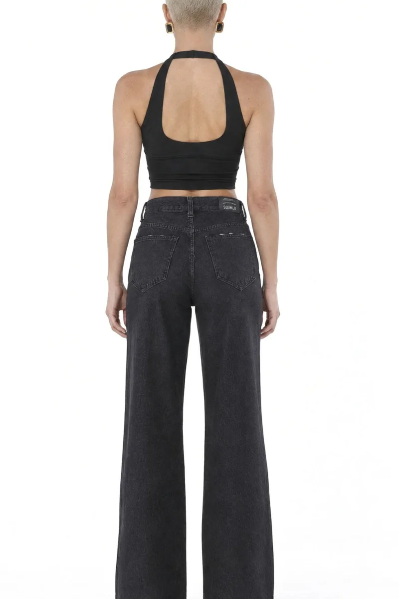 Squalo Black SQUALO Cotton Pants for Women | Best Price UAE