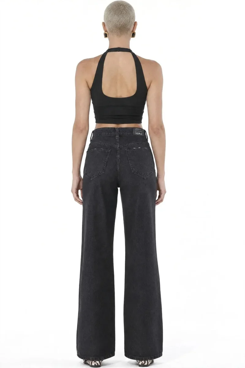 Squalo Black SQUALO Cotton Pants for Women | Best Price UAE