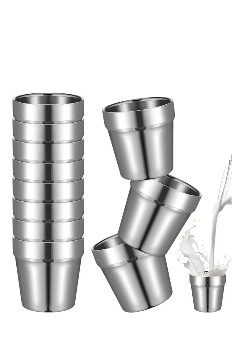 Metal Cups for Toddlers Kids 6 Pcs Stainless Steel Insulated Tumblers Children Stainless Steel Cup Double Wall Vacuum Insulated Tumblers Mug for Preschoolers Drinking Training Camping Traveling - Image 1