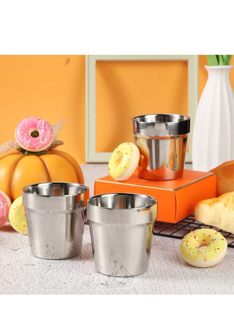 Metal Cups for Toddlers Kids 6 Pcs Stainless Steel Insulated Tumblers Children Stainless Steel Cup Double Wall Vacuum Insulated Tumblers Mug for Preschoolers Drinking Training Camping Traveling - Image 2