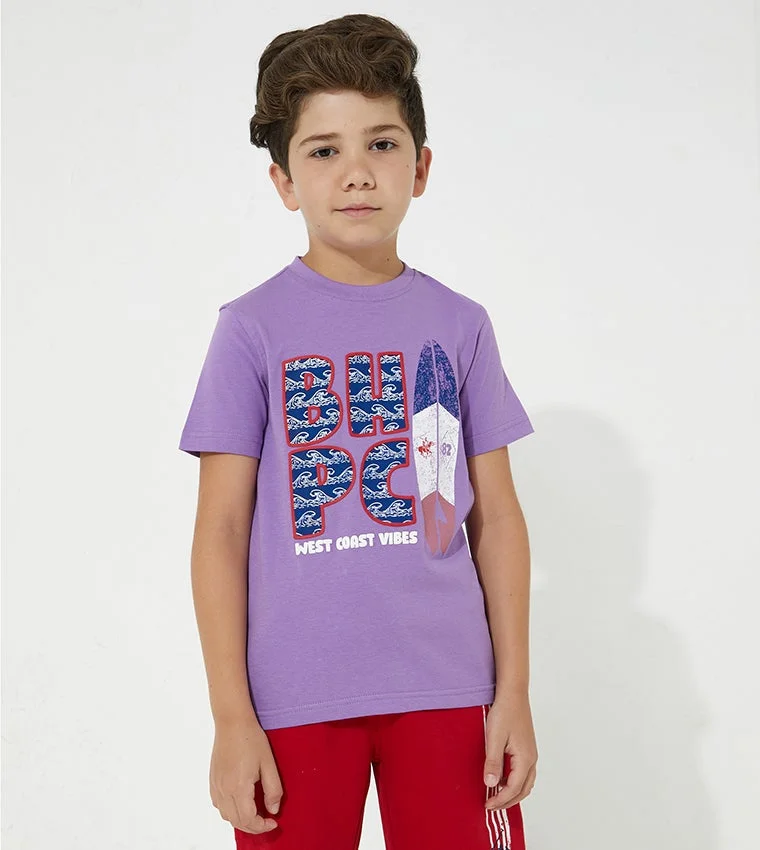 Typography Printed Cotton T-shirt