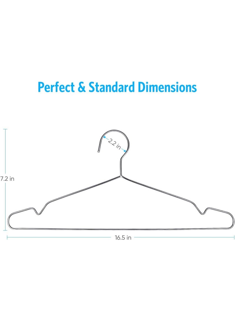 Stainless Steel Clothes Hangers – Slim Space-Saving Design, Heavy-Duty and Suitable for All Types of Clothing - Image 2