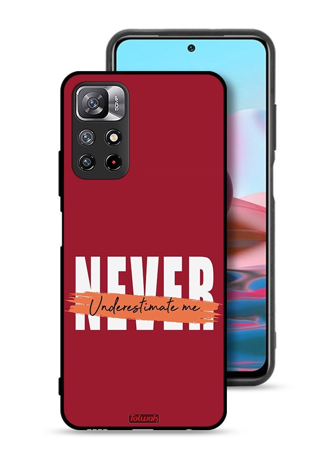 Tolwak Xiaomi Redmi Note 11S Protective Case Cover Never Underestimate Me - Image 1