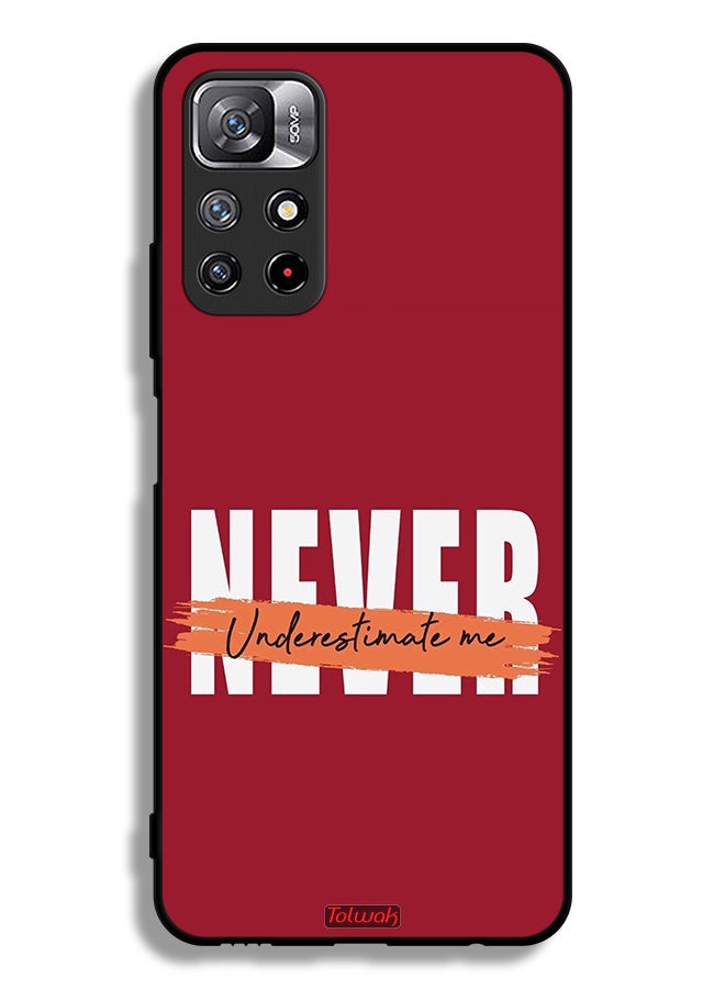 Tolwak Xiaomi Redmi Note 11S Protective Case Cover Never Underestimate Me - Image 2