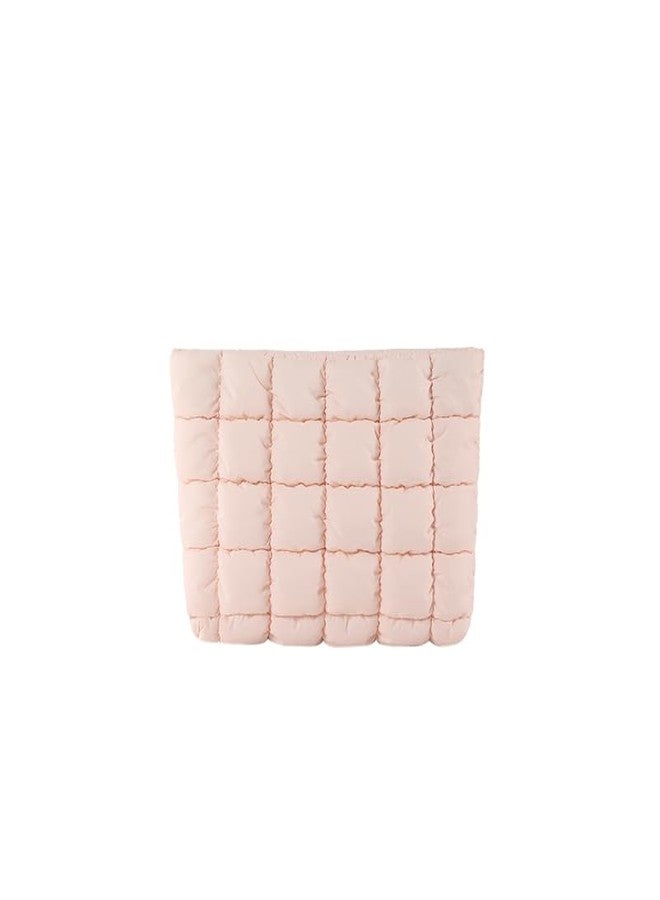 HFLZBRO Puffy Quilted Makeup Bag, Cosmetic Bag, Travel Toiletry Organizer Pouch, Clutch for Women, pink, Puffy Quilted Makeup Bag - Image 1