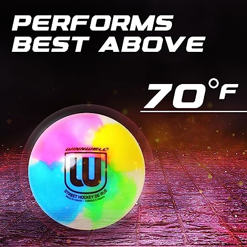 Winnwell Sports Street Hockey Balls - Indoor & Outdoor Balls with Storage Bag - Hockey Gear Ideal for Road, or Street Hockey Games – 65mm & 50 Gram Weight - Image 5