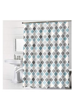 Excefore Shower Curtain Waterproof Mould Proof, Waterproof Polyester Fabric, Machine Washable Thicked Polyester Fabric, with 12 Hooks and Weighted Hem for Bath Tub and Shower Stall  - Image 2