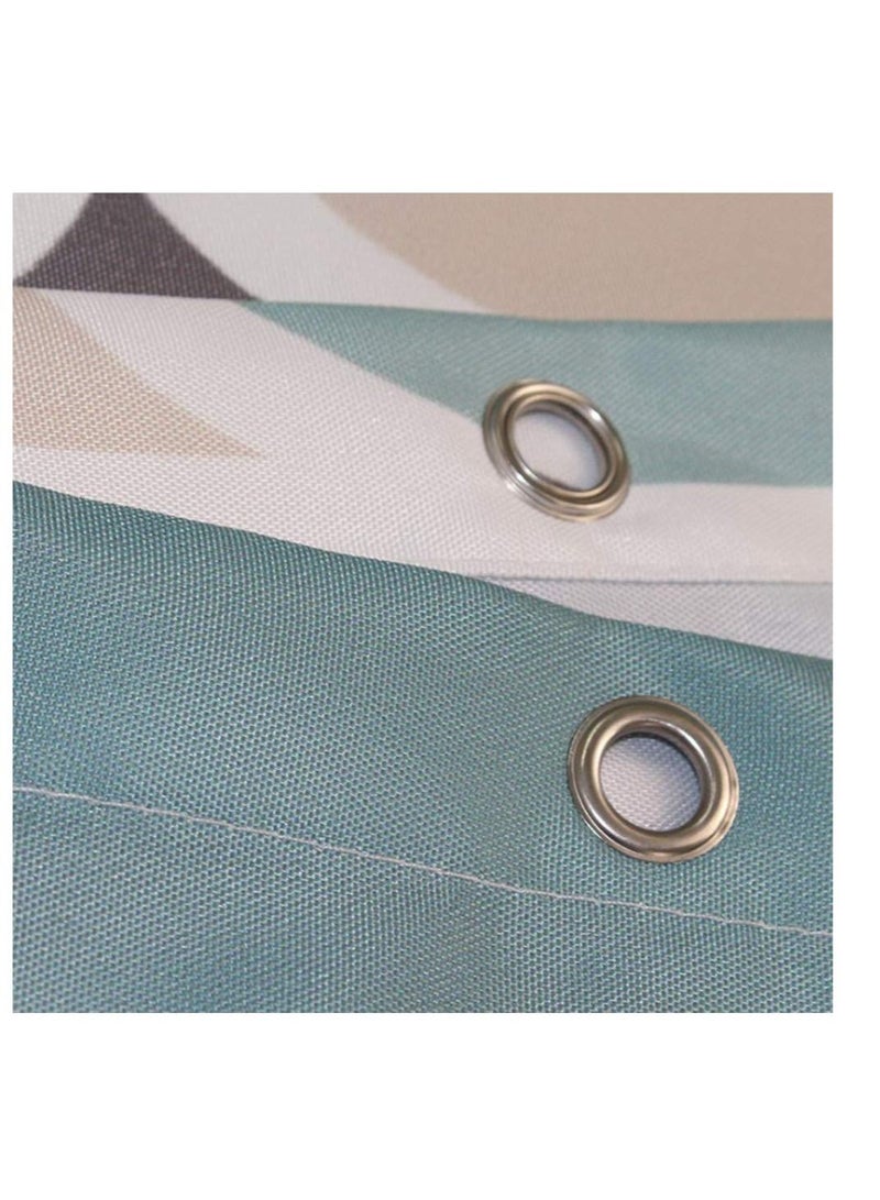 Excefore Shower Curtain Waterproof Mould Proof, Waterproof Polyester Fabric, Machine Washable Thicked Polyester Fabric, with 12 Hooks and Weighted Hem for Bath Tub and Shower Stall - Image 5