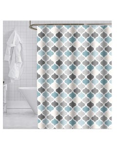 Excefore Shower Curtain Waterproof Mould Proof, Waterproof Polyester Fabric, Machine Washable Thicked Polyester Fabric, with 12 Hooks and Weighted Hem for Bath Tub and Shower Stall  - Image 1
